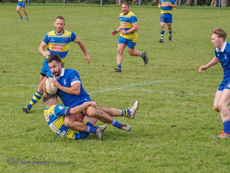 Scott Candler goes close to his hat-trick. Picture Brian Sandow